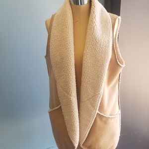 Athleta faux suede shearling vest